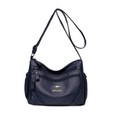 Soft Leather Multi-Layer Messenger Bag Women's Crossbody Bag