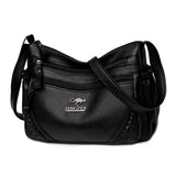 Soft Leather Multi-Layer Messenger Bag Women's Crossbody Bag