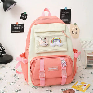 Girls School Backpack Soft Bag with Adjustable Strap