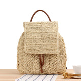 Women's Straw Backpack Beach Bag Handbag