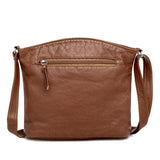 Women's Soft Leather Shoulder Bag Retro Small PU Leather Casual Messenger Bag