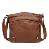 Women's Soft Leather Shoulder Bag Retro Small PU Leather Casual Messenger Bag