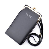 Women's Leather Phone Wallet Crossbody Bag