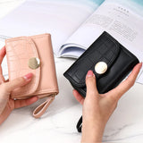 Women's Crocodile Wallet with Zipper Closure