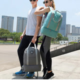 Women Gym Backpack Shoulder Bag with Independent Shoes Compartment