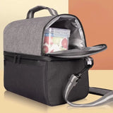 Insulated Dual Compartment Lunch Bag for Men/Women