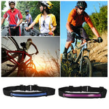 Dual Pocket Running Belt Phone Pouch Waist Bag Outdoor Sports Travel Fanny Pack