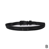 Dual Pocket Running Belt Phone Pouch Waist Bag Outdoor Sports Travel Fanny Pack
