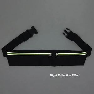 Dual Pocket Running Belt Phone Pouch Waist Bag for Jogging Cycling