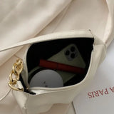 Women's Small Chain Messenger Bag Soft Shoulder Handbag