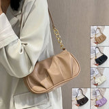Women's Small Chain Messenger Bag Soft Shoulder Handbag