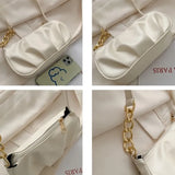Women's Small Chain Messenger Bag Soft Shoulder Handbag