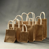 Durable Burlap Tote Shopping Bag Jute Reusable Grocery Bag