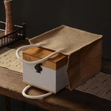 Durable Burlap Tote Shopping Bag Jute Reusable Grocery Bag