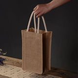 Durable Burlap Tote Shopping Bag Jute Reusable Grocery Bag