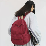 Canvas Women Backpack Student Rucksack Female Travel Bag