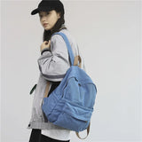 Canvas Women Backpack Student Rucksack Female Travel Bag