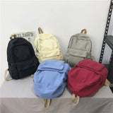 Canvas Women Backpack Student Rucksack Female Travel Bag