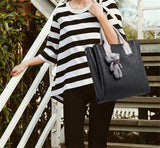 Women Leather 3 Piece Shoulder Crossbody Bag Clutch Wallet Retro Bag Set