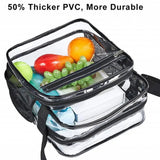 Clear Travel Bag Zipper Handbag Storage Tote Daily Collocation