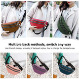 Women Suede Waist Belt Pack Zipper Shoulder Crossbody Bag