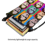 Dwight Schrute Diptych Backpack Drawstring Bags Gym Bag Waterproof
