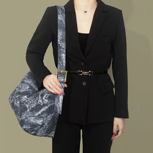 Dyed Denim Women Shoulder Bag Large Capacity Crossbody Bag Handbag