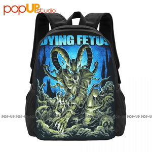 Dying Fetus Demon In Hell Skulls Backpack Large Capacity Travel Schoolbag