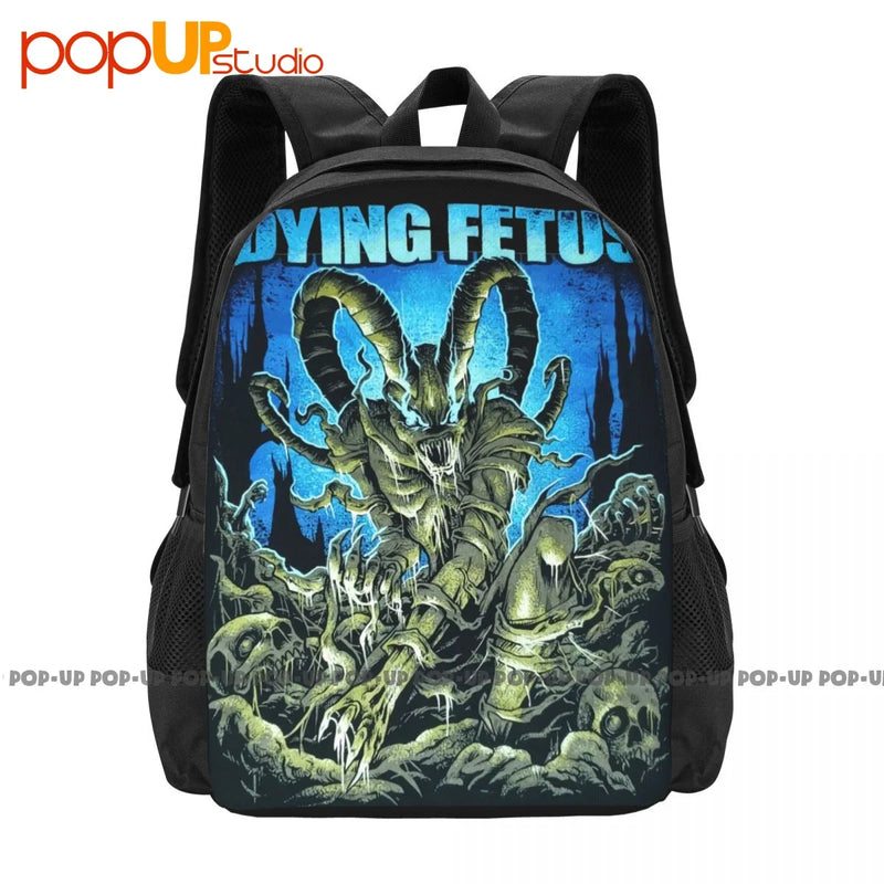 Dying Fetus Demon In Hell Skulls Backpack Large Capacity Travel Schoolbag
