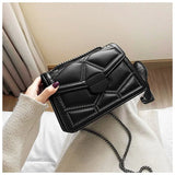 Small Shoulder Bag with Rivet Chain for Women