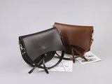 Vintage saddle bag women shoulder pack wide strap large capacity lady handbag
