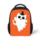 Ghost Cat Print Kids School Backpack Halloween Mochila Escolar