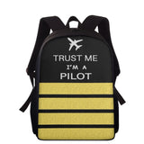 Personalized Teen School Bags Pilot Printing Backpack Boys Girls Laptop Bagpack