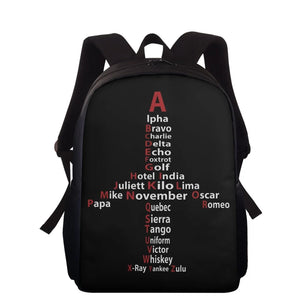 Personalized Teen School Bags Pilot Printing Backpack Boys Girls Laptop Bagpack