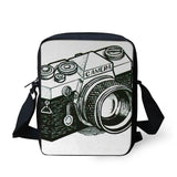 Flower Camera Printed Messenger Bags Women Casual Shoulder Bags Girls Crossbody