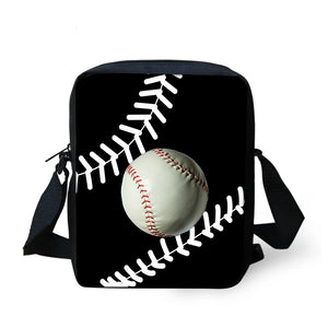 ELVISWORDS Ball Pattern School Bag Boys Messenger Bag Kids Travel