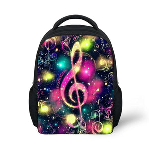 ELVISWORDS Cartoon Music School Backpack for Kids