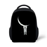 ELVISWORDS Alien Print Cartoon School Backpack for Kids