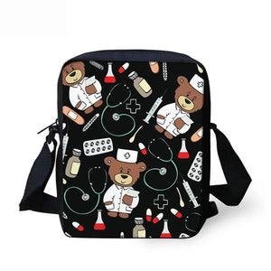 Cartoon Bear Nurse Bag Teen Crossbody Girls Shoulder Bookbag