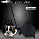 Winter Scenery Pattern Round Shoulder Bags For Women Boys Girls