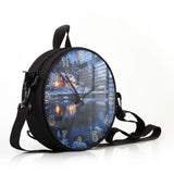 Winter Scenery Pattern Round Shoulder Bags For Women Boys Girls