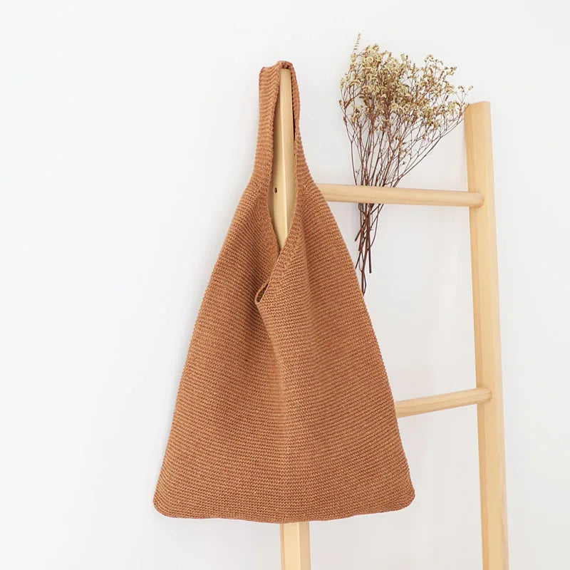 Enjoyce Knitted Bag One-Shoulder Hand Shopping Bags