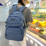 Waterproof Nylon Travel Backpack for Girls Students Schoolbag
