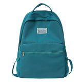 EST Solid Colour Unisex School Backpack Girls Teenager Shoulders Waterproof