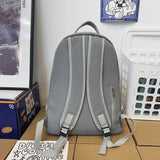 EST Solid Colour Unisex School Backpack Girls Teenager Shoulders Waterproof