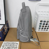 EST Solid Colour Unisex School Backpack Girls Teenager Shoulders Waterproof