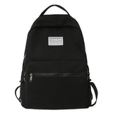EST Solid Colour Unisex School Backpack Girls Teenager Shoulders Waterproof