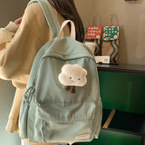 Waterproof Nylon Women School Backpack Girls Travel Bag