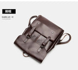 Hot Man PU Leather Backpack Vintage Travel Bag
