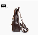 Hot Man PU Leather Backpack Vintage Travel Bag
